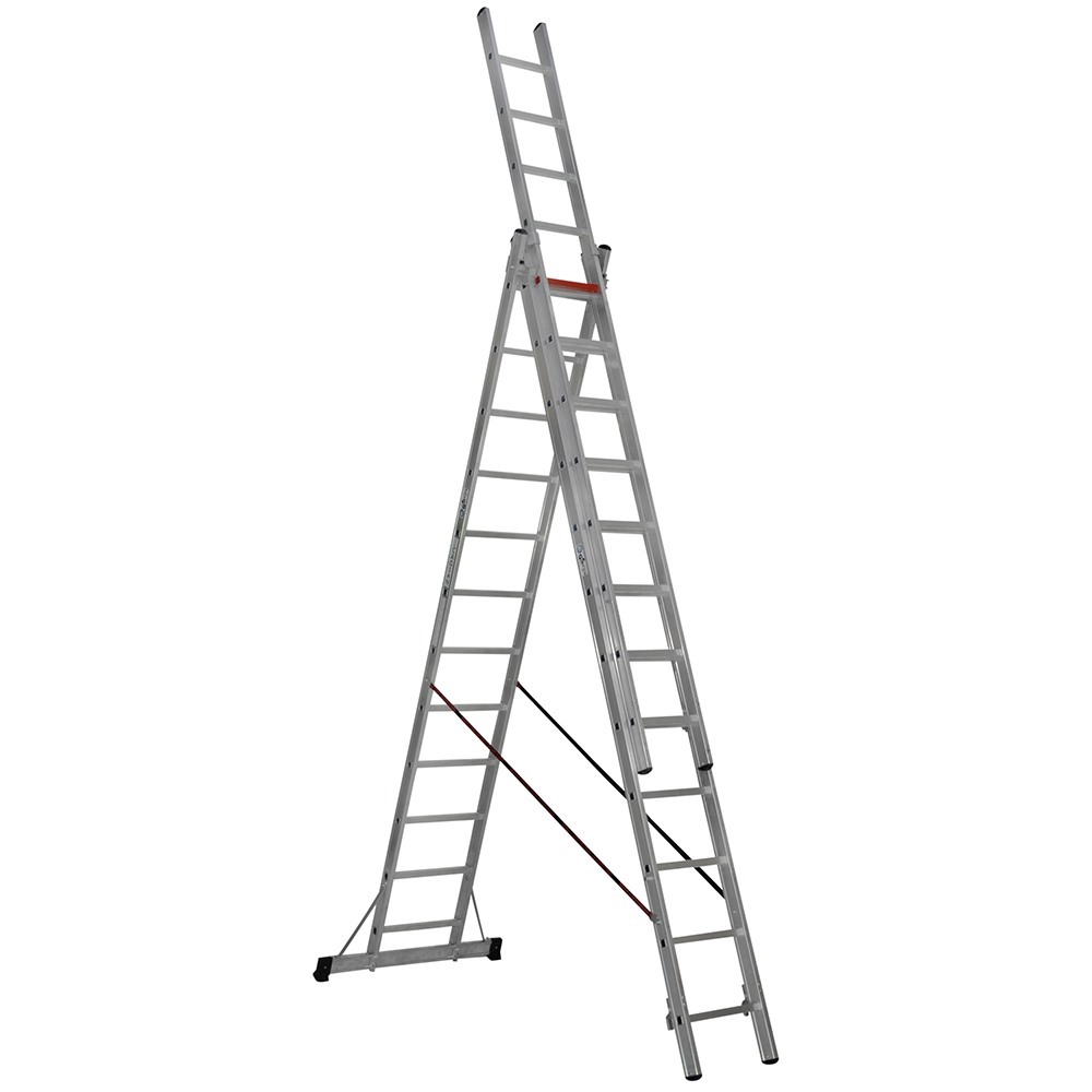 Трёхсекционная лестница 3x12 ступеней TS205
