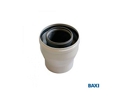 Переходник коаксиальный BAXI с диаметра 80/125мм на диаметр 60/100 Coaxial adaptor 80/125 – 60/100mm
